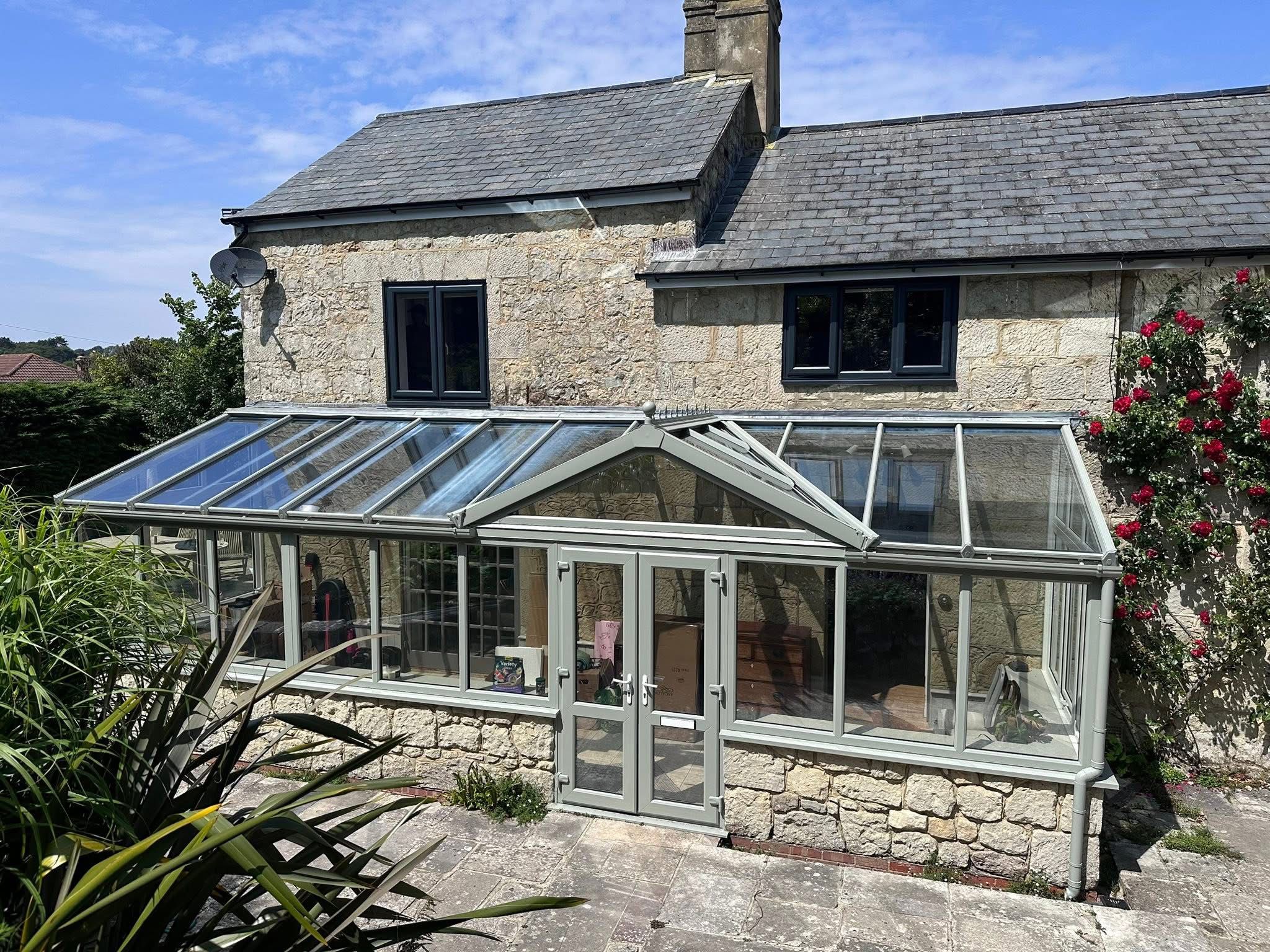 UPVC windows and doors resprayed in anthracite grey